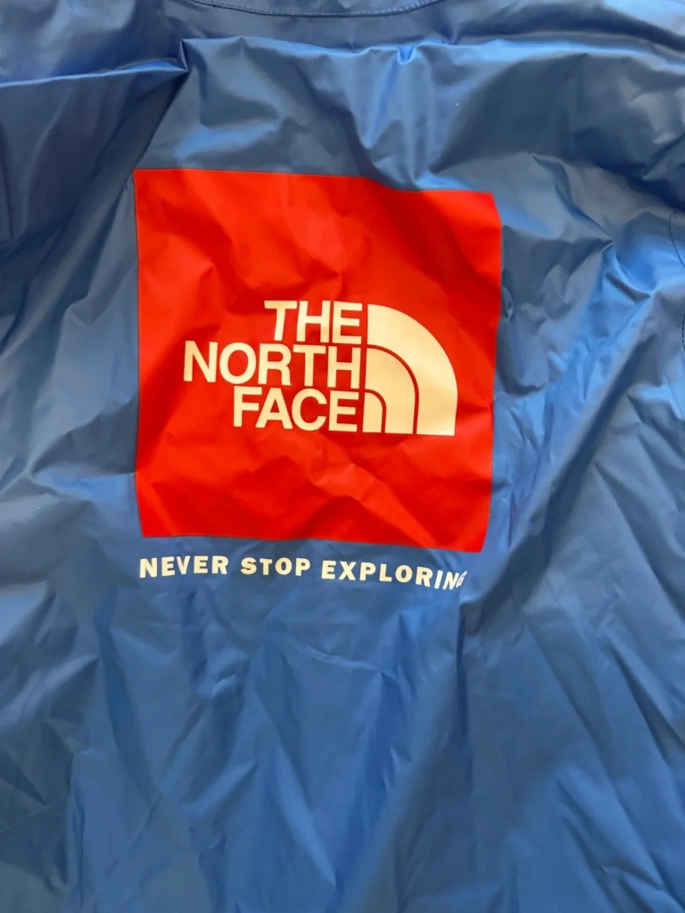 The North Face Royal Blue Hooded Packable Jacket - Picture 2 of 3